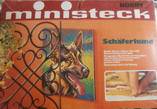? Ministeck Hobby Prestofix Mosaik Rarität 80er Jahre Schäferhund 829