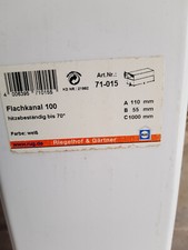 2 x Flachkanal 110x55mm Lüftungskanal weiss Kunststoff hitzebeständig bis 70