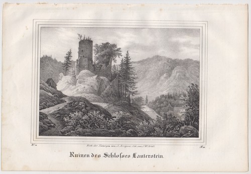 Lithografie ruinen des - lithografie:,