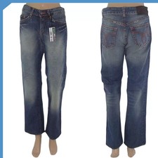 Energie Herren Jeans Blau Denim W30 Gerades Bein Baumwolle Baggy Vintage Casual