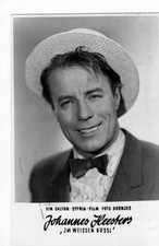 Johannes Heesters+ - seltenes original Autogramm auf Karte - "IM WEISSEN RÖSSL"