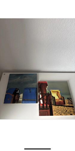 Deko bilder set - deko-bilder, strandkorb