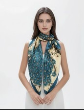 Seide Pfau Seidentuch Stola