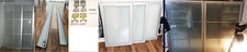 4x IKEA PAX GLASTÜREN SCHIEBETÜREN Frostglas + Alurahmen+  3xSCHRANKTÜREN