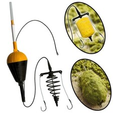 Posenmontage Futterkorb 2 Vorfachhaken Oberflächenmontage Karpfen Fertig Montage