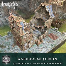 Tabletop Gelände Terrain • Haus Ruine • für Mordheim Warhammer • Hexengarde