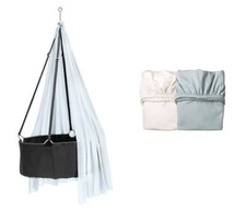 Leander Babywiege grau mit