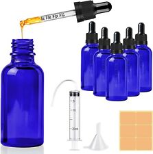 5pcs 50ml 30ml Pipettenflasche Apothekerflasche  ‎Blauglasflasche Tropfflasche