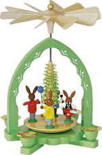 Osterhasen Pyramide 19 cm, direkt vom Hersteller im Erzgebirge # 16350