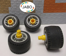 ( E12/1 ) Lego Duplo Toolo 4x Reifen mit Felge Rad Auto LKW Bagger Kran