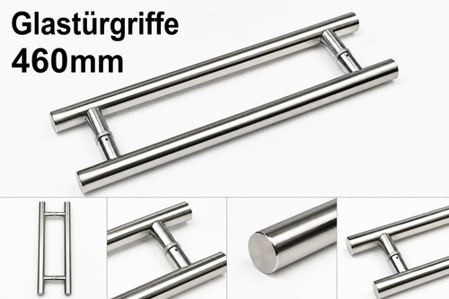 Edelstahl glastürgriff set - edelstahl,