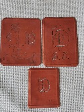 3 alte Kupferschablonen