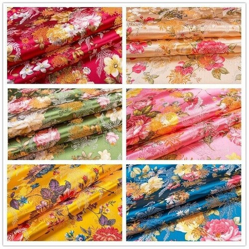 Satin blumen stoff kunstseide - satin,
