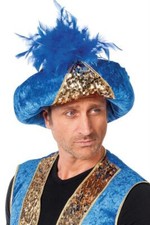 Turban Orient Sultan royalblau