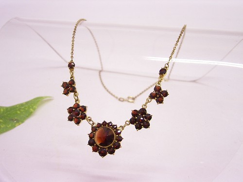 Granatcollier metall - granatcollier,,