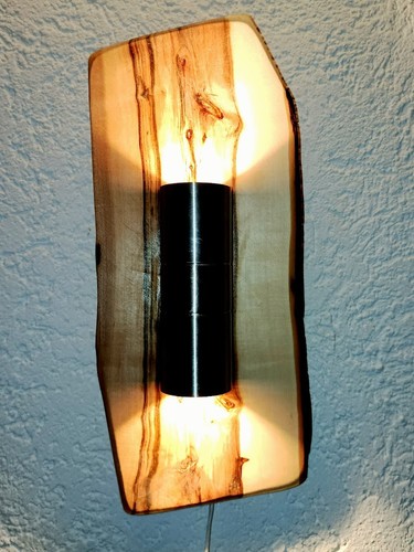 Wandlampe,Holzlampe,Wand-Beleu