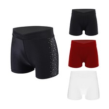 Kinder Mädchen Unten Strasssteine Hosen Fahrrad Shorts Joggen Activewear Tanz