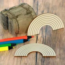 Holz regenbogen deko - v1,