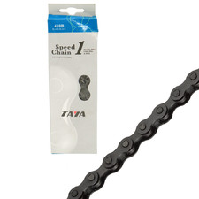 Taya 1-fach Kette 410B 112 Glieder 1/2"x1/8" für BMX & Citybikes Stahl schwarz