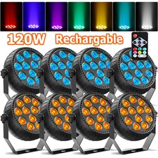 8x Par Strahler Akku Wiederaufladbares 12LED RGB Par Bühnenlicht für DJ Hochzeit