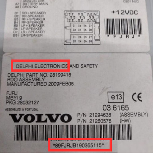 Radio code für volvo - für,
