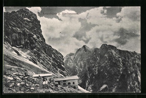 Ansichtskarte knorrhütte - ansichtskarte,