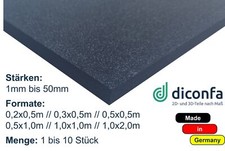 Moosgummi Zellkautschuk Platte EPDM Isolierung Dämmung - Dicke: 1mm bis 50mm