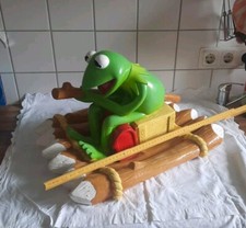 Kermit der Frosch auf Floß Kermit Collection sehr große Werbe Figur Vintage 