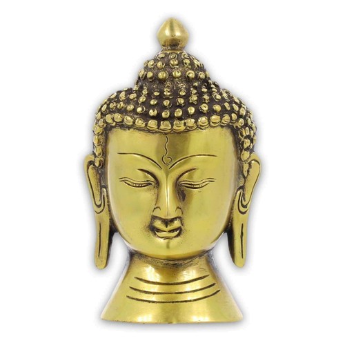 Buddha kopf messing skupltur - kopf,
