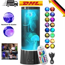 LED Quallen Lampe Lava Lampe Aquarium Nachtlicht Stimmungslicht Tischlamp Deko.