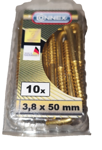 Schraubhaken gerade 8x50 mm - 3,8x50,
