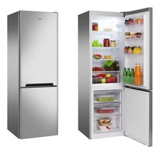 Amica Kühl-Gefrierkombination silber 268L EEK: D 170cm hoch Kühlschrank