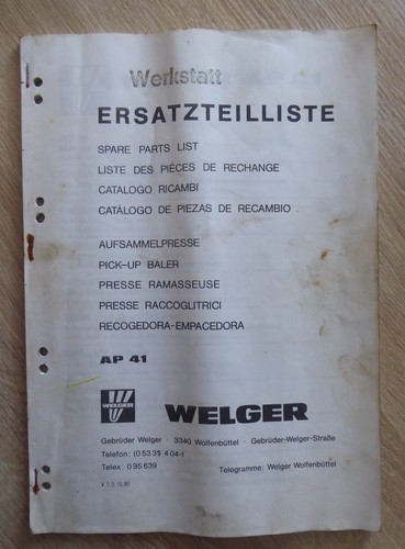 Welger ballenpresse ap41 - ballenpresse,