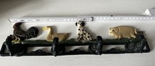 Garderobe Tiere Gusseisen farbig handbemalt Antik- Rustikal- Look Hakenleiste