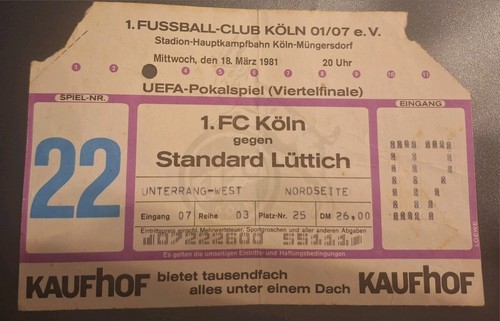 Ticket uefa köln - 80/1,