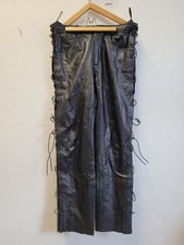 Hose Leder Damen Gr. 52 Bänder Rockabilly Mode Fashion Retro Vintage #257115