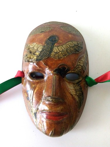 Vintage messing maske - vintage,