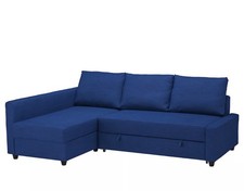 IKEA FRIHETEN Eckbettsofa, Bettkasten, Blau