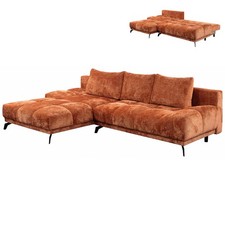 Ecksofa - rost - Chenille -