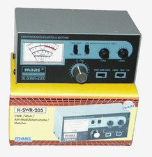 MAAS K-SWR-205 Funkmessplatz SWR 100 Watt Powermessgerät Modulationmeter Matcher