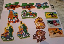 12  Kühlschrankmagnete Kiri Fruchtzwerge Buchstaben Länder Dino 