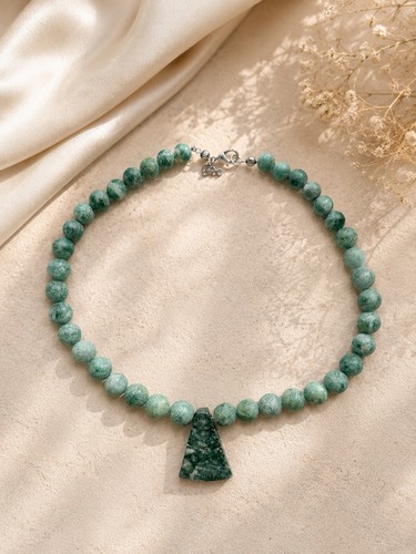 Natural green jade idocrase - green,
