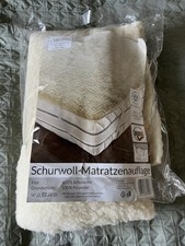 Schurwoll-Matratzenauflage, 100% Schurwolle, 100x200 Cm