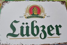 Blechschild LÜBZER BIER