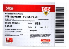 Ticket BL VfB Stuttgart - FC St. Pauli 2010/11