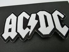 AC/DC Aufnäher Patch Aufbügler - ca.10x4,5cm - weiß