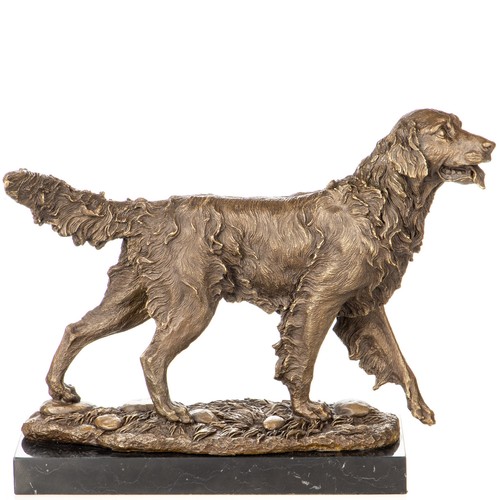 Bronzeskulptur jagdhund statue - jagdhund,