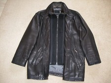 Leder Jacke Schwarz Gr. 25-