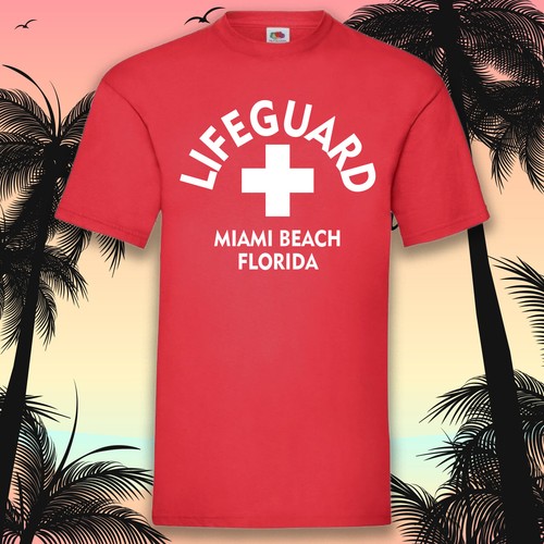 Lifeguard miami beach shirt - beach, t-shirt