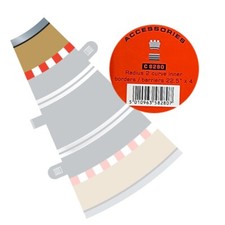 Scalextric C8280 Innenrandstreifen Radius 2 22,5° 4 Stück inkl. Leitplanke 1:32